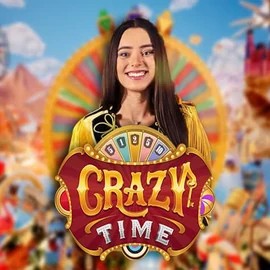 Live Casino logo of Crazy Time from Evolution at Safe Casino